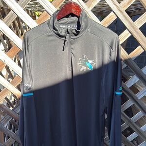 Adidas NHL Black Quarter-Zip Pullover